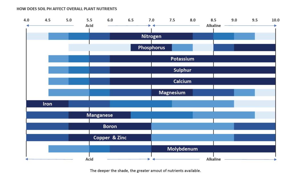 6.5-7.0 pH is the best range for most crops